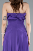 Robe de Soirée Longue Mousseline Violet ABU4866