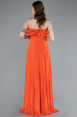 Robe de Soirée Longue Mousseline Orange ABU4866