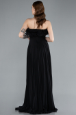 Robe de Soirée Longue Mousseline Noir ABU4866