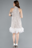 Tenue de Soirée Courte Beige ABU4876