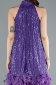 Tenue de Soirée Courte Violet ABU4876
