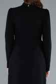 Tenue de Soirée Voilée Longue Mousseline Noir ABU4879