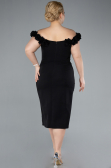 Robe De Fête Grande Taille Midi Noir ABK2318