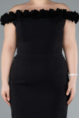 Robe De Fête Grande Taille Midi Noir ABK2318