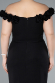 Robe De Fête Grande Taille Midi Noir ABK2318