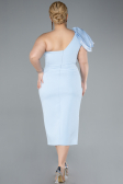 Robe De Fête Grande Taille Midi Bleu clair ABK2319