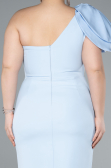 Robe De Fête Grande Taille Midi Bleu clair ABK2319