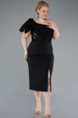 Robe De Fête Grande Taille Midi Noir ABK2319