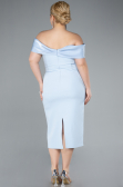 Robe De Fête Grande Taille Midi Bleu clair ABK2321
