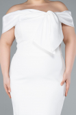 Robe De Fête Grande Taille Midi Blanc ABK2321