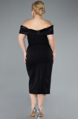 Robe De Fête Grande Taille Midi Noir ABK2321