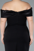Robe De Fête Grande Taille Midi Noir ABK2321