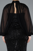 Robe De Fiançailles Grande Taille Longue Noir ABU4890