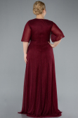 Robe Grande Taille Longue Rouge Bordeaux ABU4887