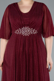 Robe Grande Taille Longue Rouge Bordeaux ABU4887