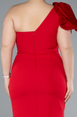 Robe De Fête Grande Taille Midi Rouge ABK2319