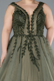 Robes De Soirée Grande Taille Longue Kaki ABU4456