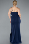 Robe De Soirée Grande Taille Longue Bleu Marine ABU4892