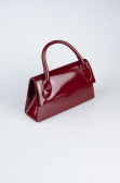 Sac de Soirée Luxe Cuir Verni Rouge Bordeaux KC163