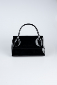 Sac de Soirée Luxe Cuir Verni Noir KC163