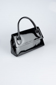 Sac de Soirée Luxe Cuir Verni Noir KC163