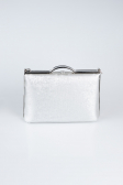 Sac de Soirée Luxe Cuir dentelé Argent KC126