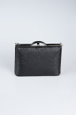 Sac de Soirée Luxe Cuir dentelé Noir KC126