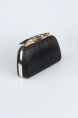 Sac de Soirée Luxe Coupe Au Laser Noir-Or SH839