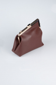Sac de Soirée Cuir Brun KC475