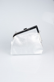 Sac de Soirée Cuir dentelé Argent KC475