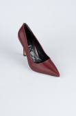 Stiletto Cuir Verni Rouge Bordeaux AB1133
