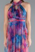 Robe De Cérémonie Longue Bleu Saxe ABU674