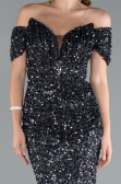 Robe Queue de Poisson Longue Squameuse Anthracite ABU4906