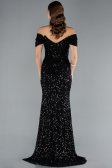 Robe Queue de Poisson Longue Squameuse Noir ABU4906