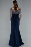 Robe de Soirée Longue Bleu Marine ABU4896