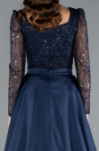 Robe de Soirée Longue Bleu Marine ABU4603