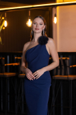 Robe de Soirée Longue Bleu Marine ABU4891