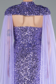 Robe de Soirée Longue Squameuse Lilas ABU4910