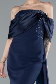 Robe Queue de Poisson Longue Bleu Marine ABU4920