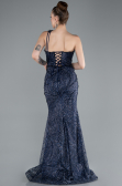 Robe de Soirée Longue Bleu Marine ABU4697