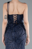 Robe de Soirée Longue Bleu Marine ABU4697