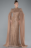 Robe Grande Taille Longue Cuivre ABU4935