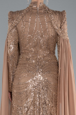 Robe Grande Taille Longue Cuivre ABU4935