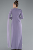 Tenue de Soirée Voilée Longue Lavande ABU4931