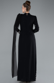 Tenue de Soirée Voilée Longue Noir ABU4931