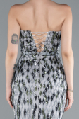 Robe De Soirée Grande Taille Longue Gris ABU4899