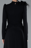 Tenue de Soirée Voilée Longue Noir ABU4934