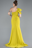 Robe Queue De Poisson Mousseline Longue Pistache vert ABU4091