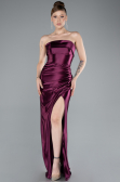 Robe de Soirée Longue Couleur Cerise ABU4944