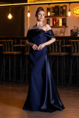 Robe Queue de Poisson Longue Bleu Marine ABU4920